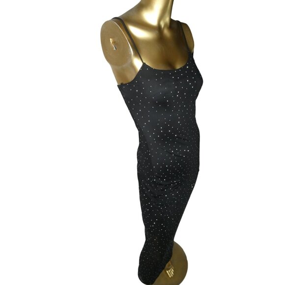 Popular 21 Black Elegant‎ Evening Dress with Rhinestones Women' s M - Picture 2 of 7